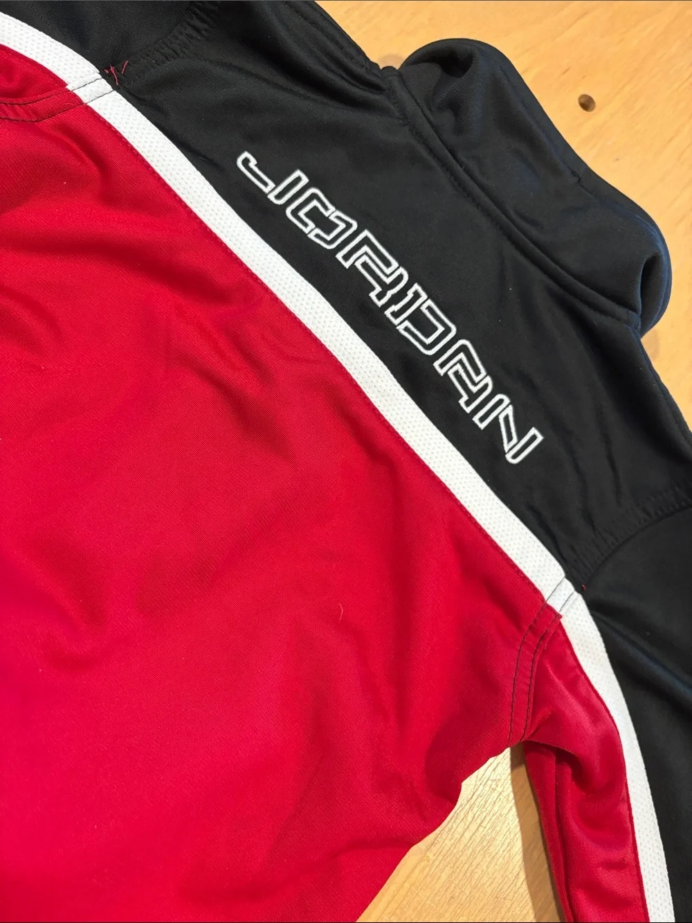 Jordan ~ Children Boys Red Black & White Zip-Front Jacket